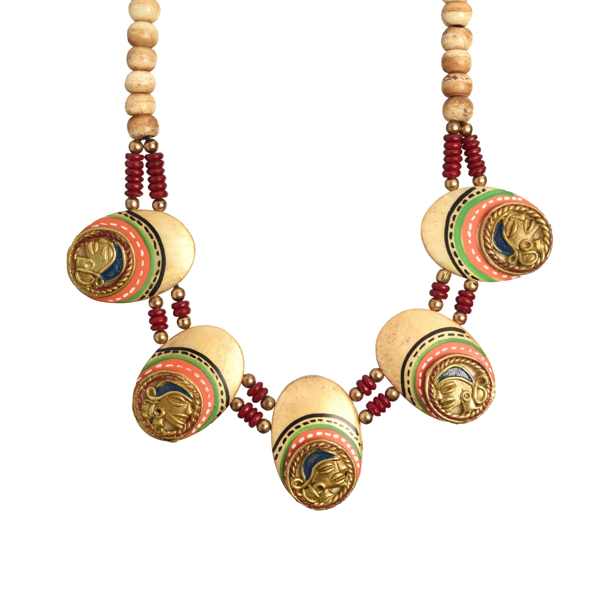 The Guards Of Empress Handcrafted Tribal Dhokra Necklace