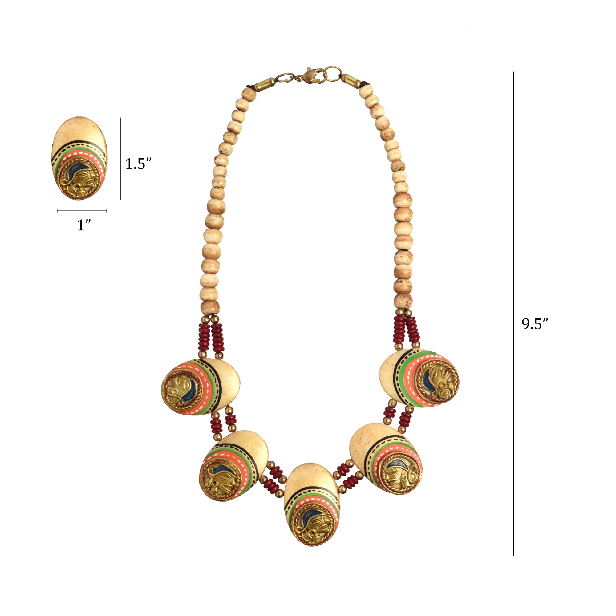 The Guards Of Empress Handcrafted Tribal Dhokra Necklace
