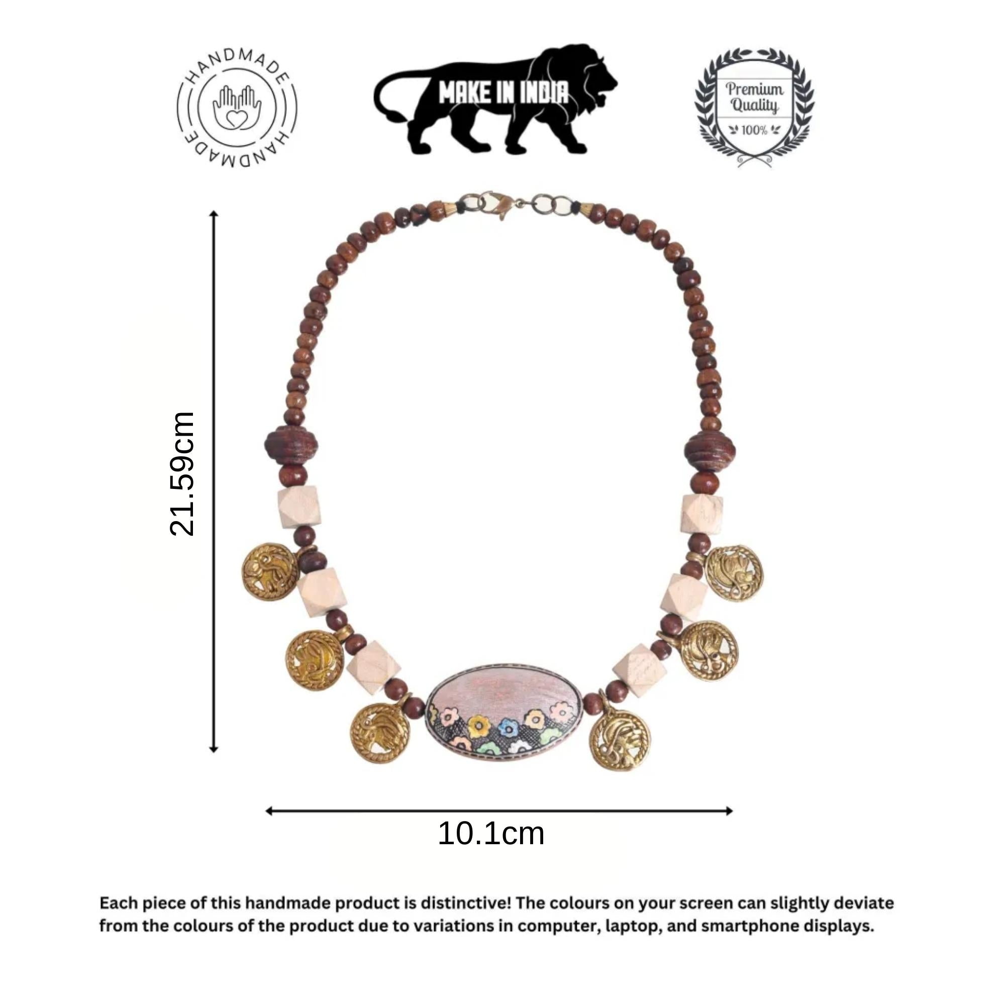 Whimsical Wildflower Lariat Handcrafted Ethnic Necklace