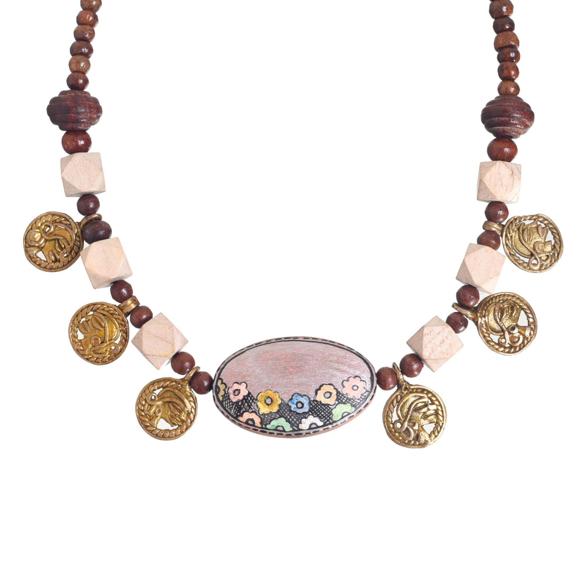 Whimsical Wildflower Lariat Handcrafted Ethnic Necklace