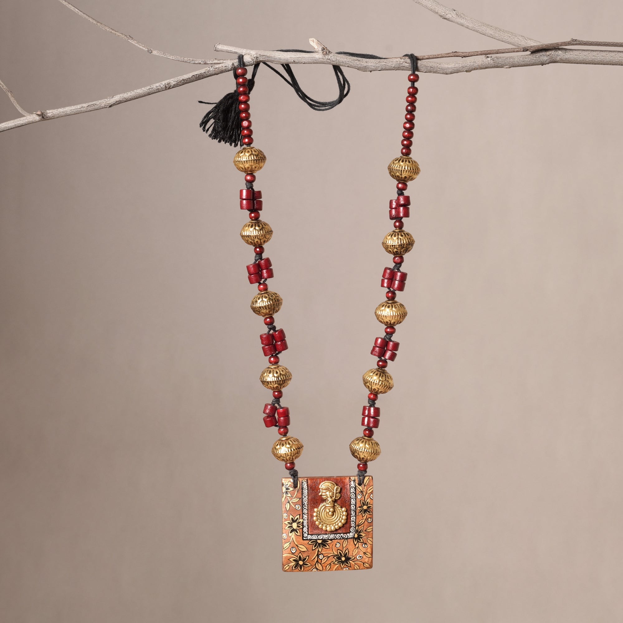 Royal Blossom Brass Necklace