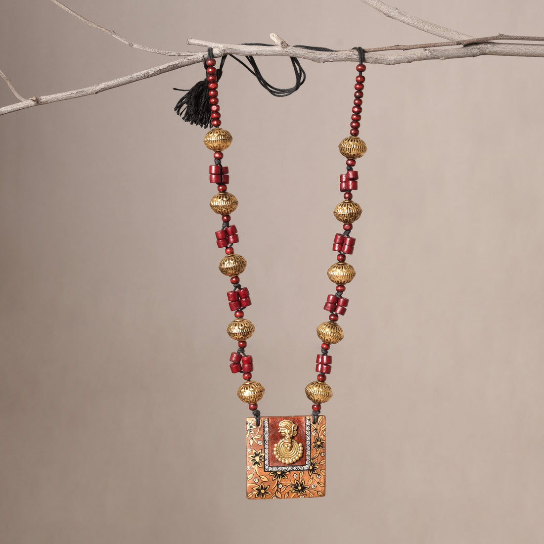 Royal Blossom Brass Necklace