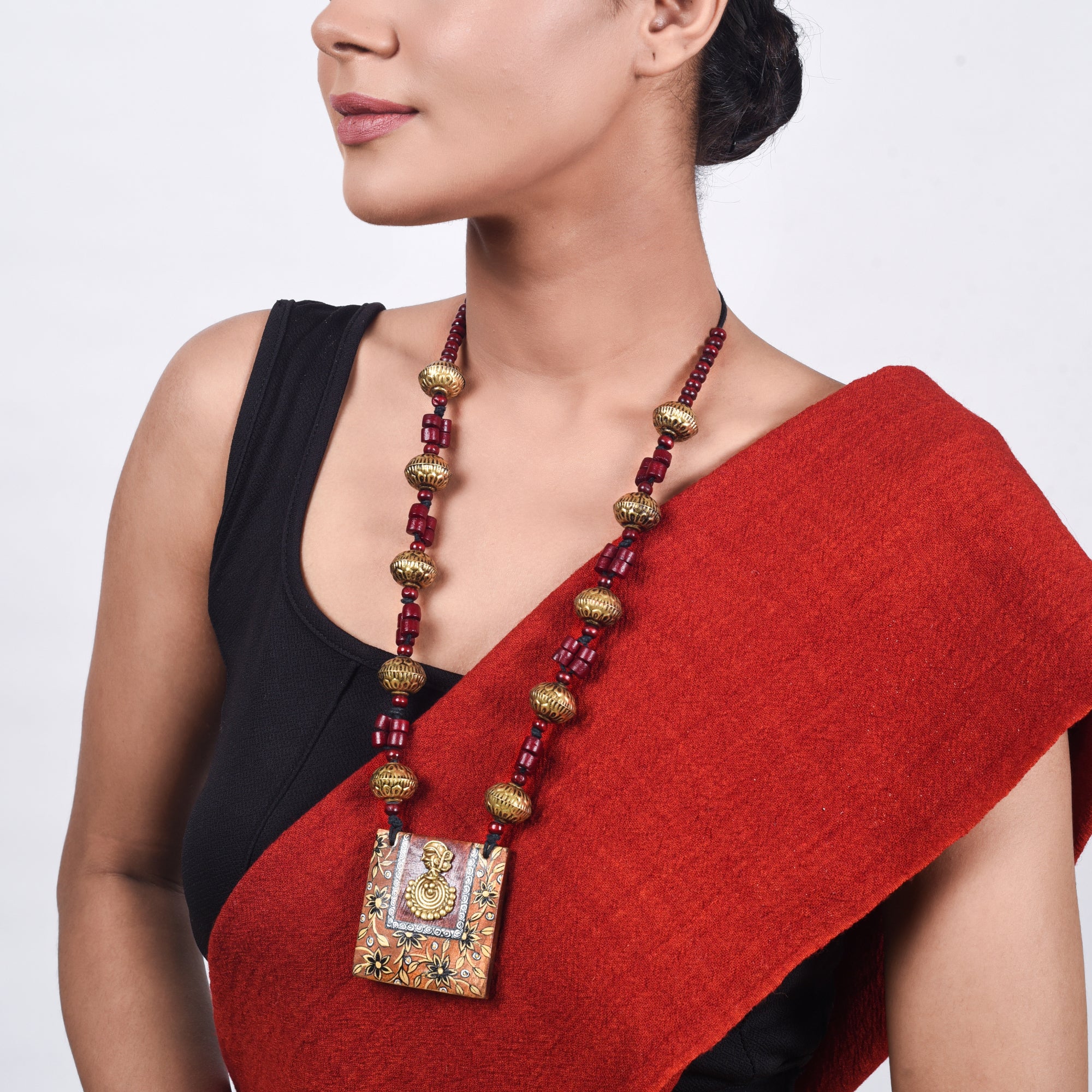 Royal Blossom Brass Necklace