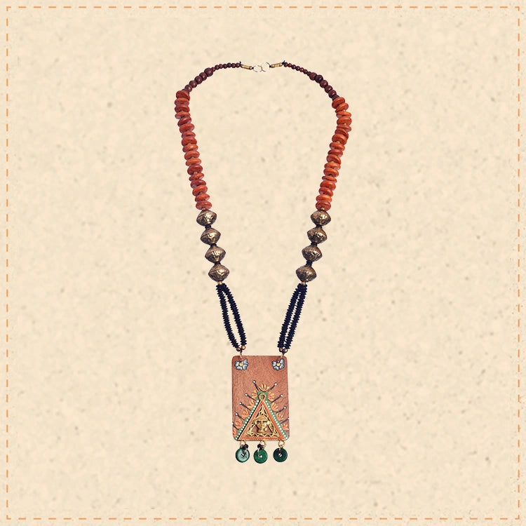 King Tut' Handcrafted Tribal Dhokra Necklace