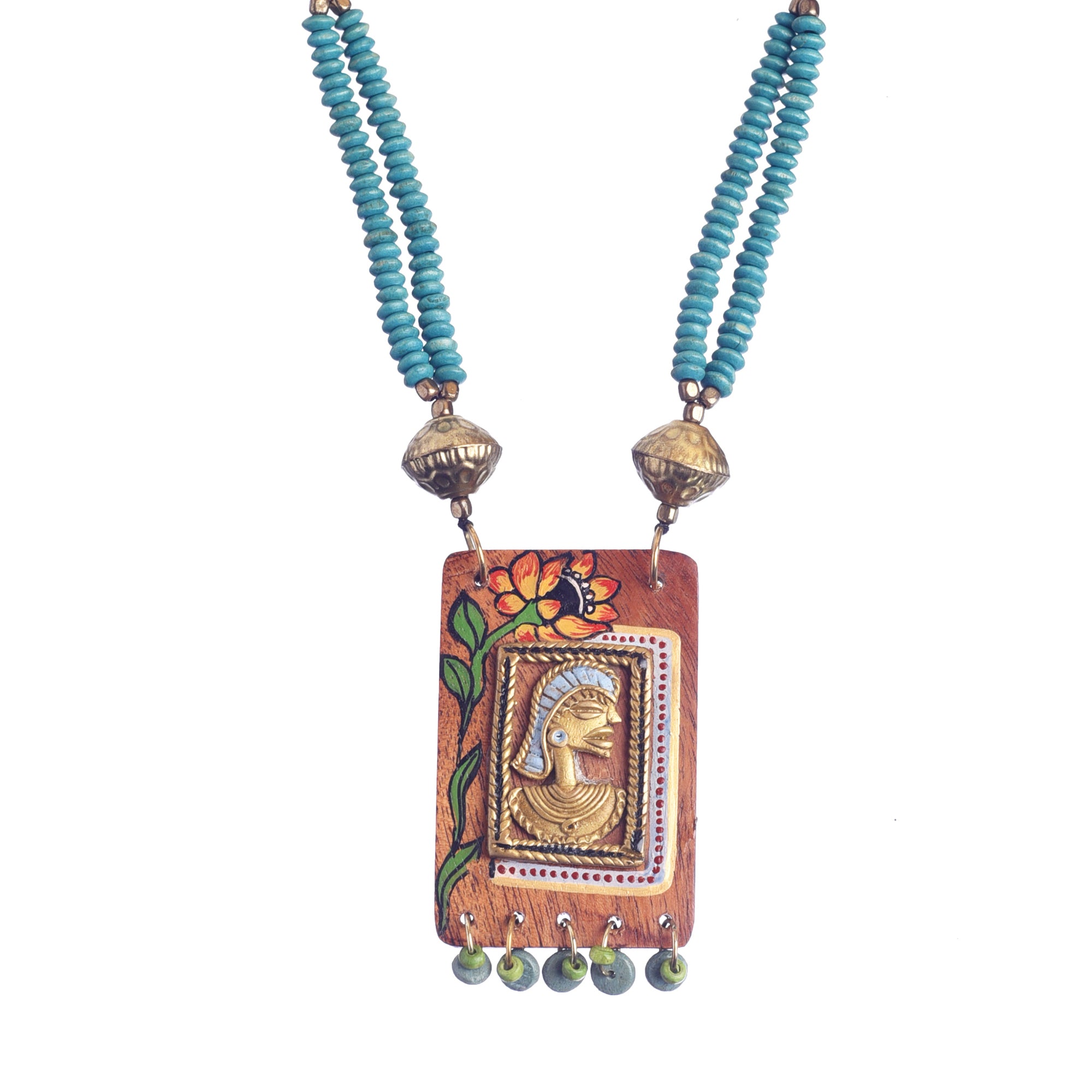 Nefertiti' Handcrafted Tribal Dhokra Necklace
