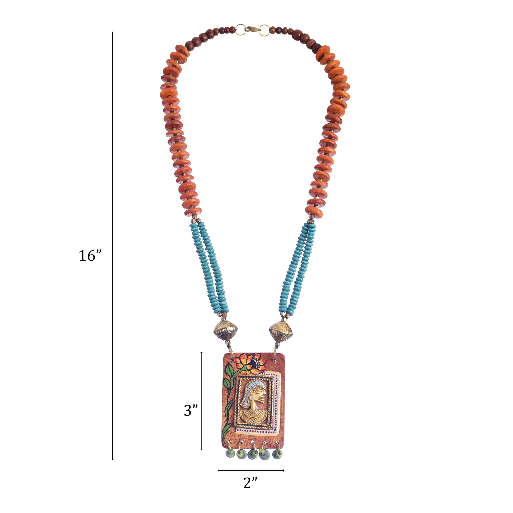 Nefertiti' Handcrafted Tribal Dhokra Necklace