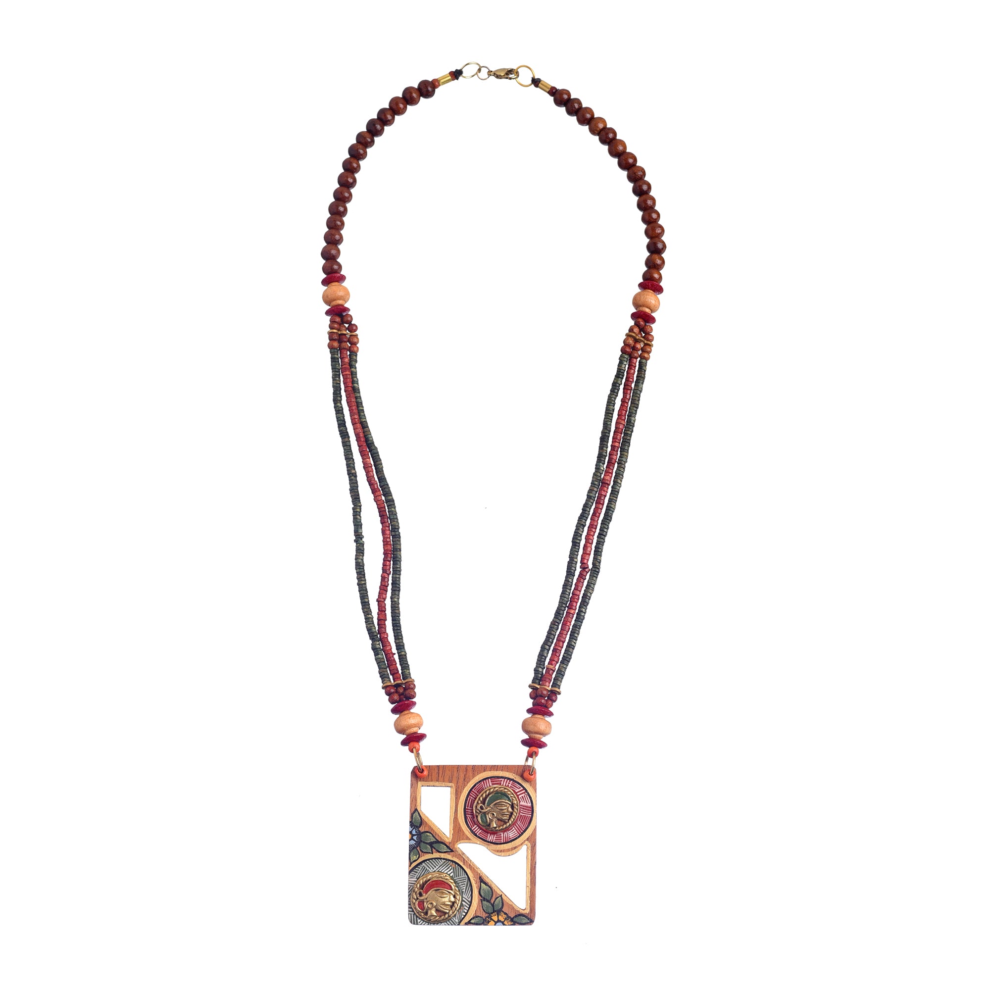 Two to Tango' Handcrafted Tribal Dhokra Necklace