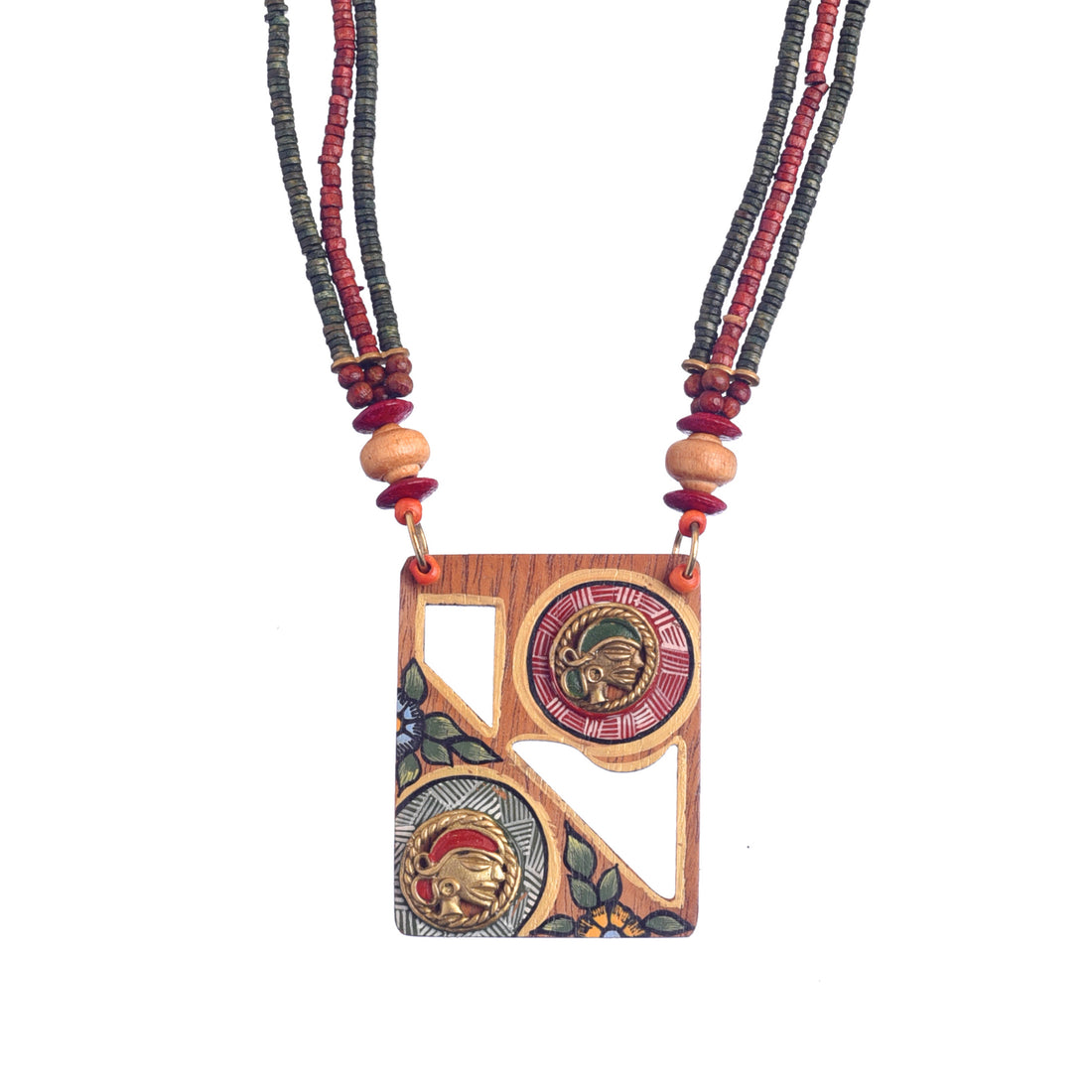 Two to Tango' Handcrafted Tribal Dhokra Necklace