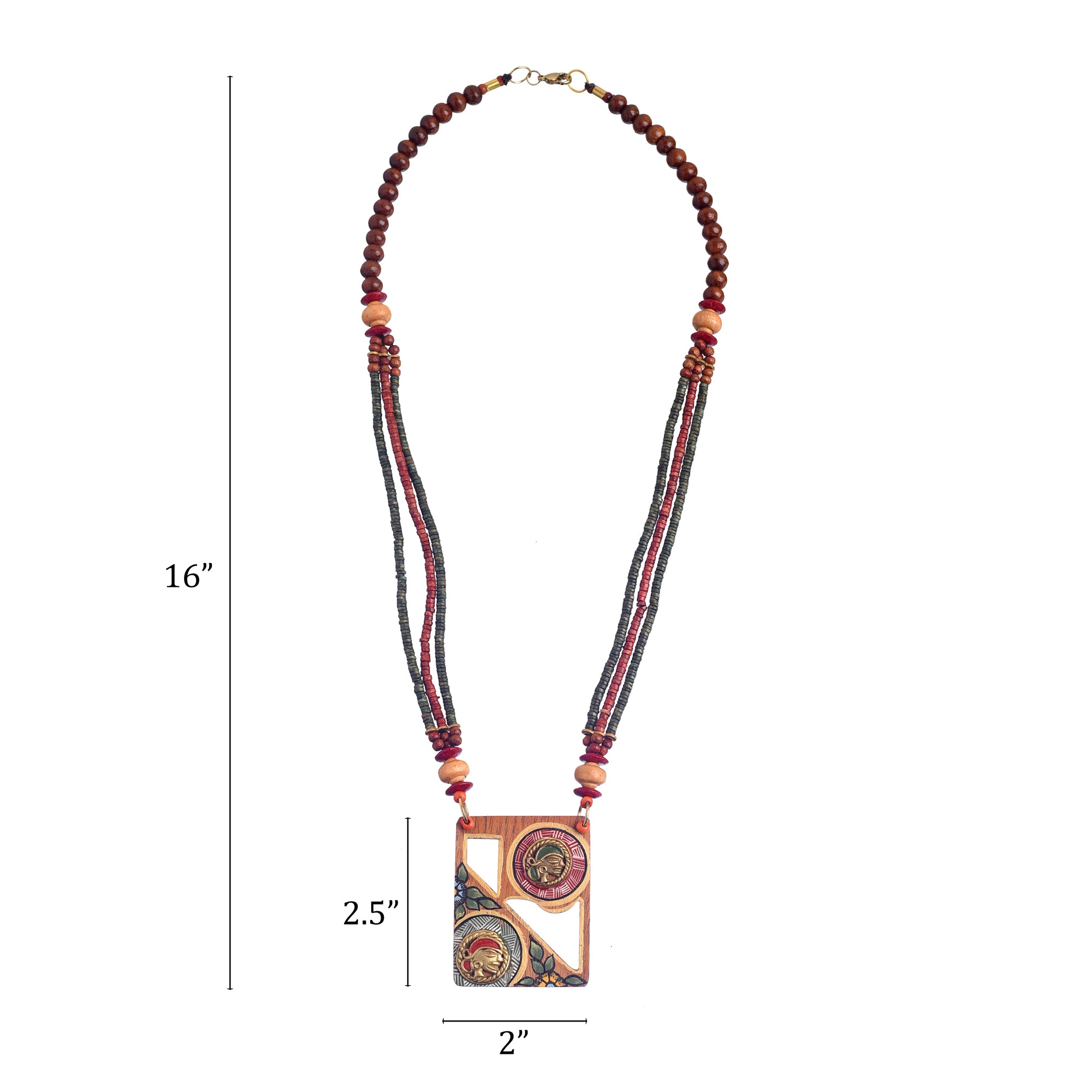 Two to Tango' Handcrafted Tribal Dhokra Necklace