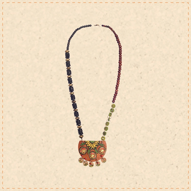 Butterflies in Garden' Handcrafted Tribal Dhokra Necklace