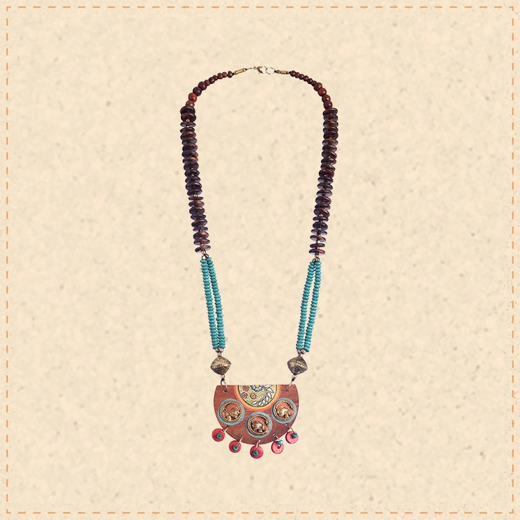 Butterflies in Backyard' Handcrafted Tribal Dhokra Necklace
