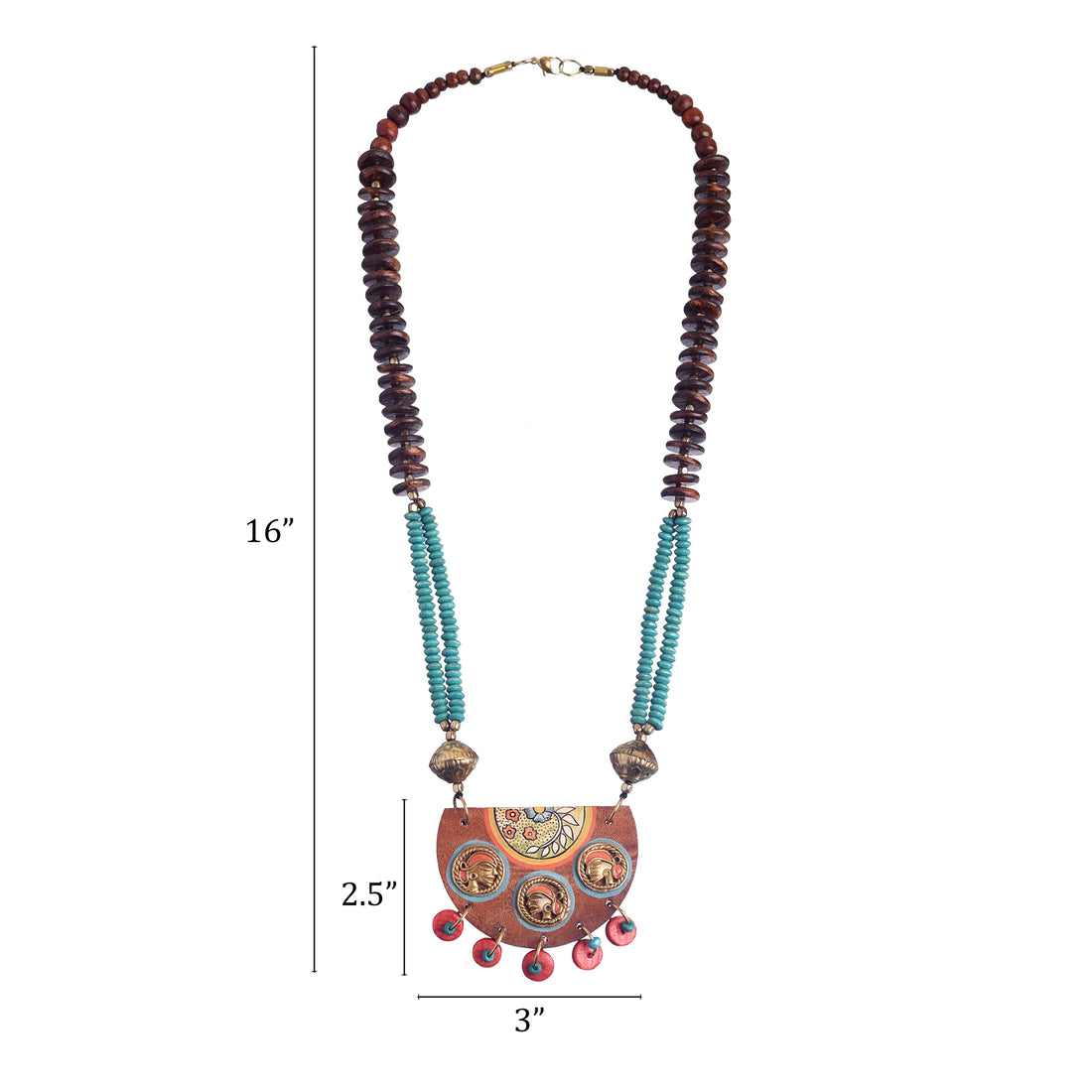 Butterflies in Backyard' Handcrafted Tribal Dhokra Necklace