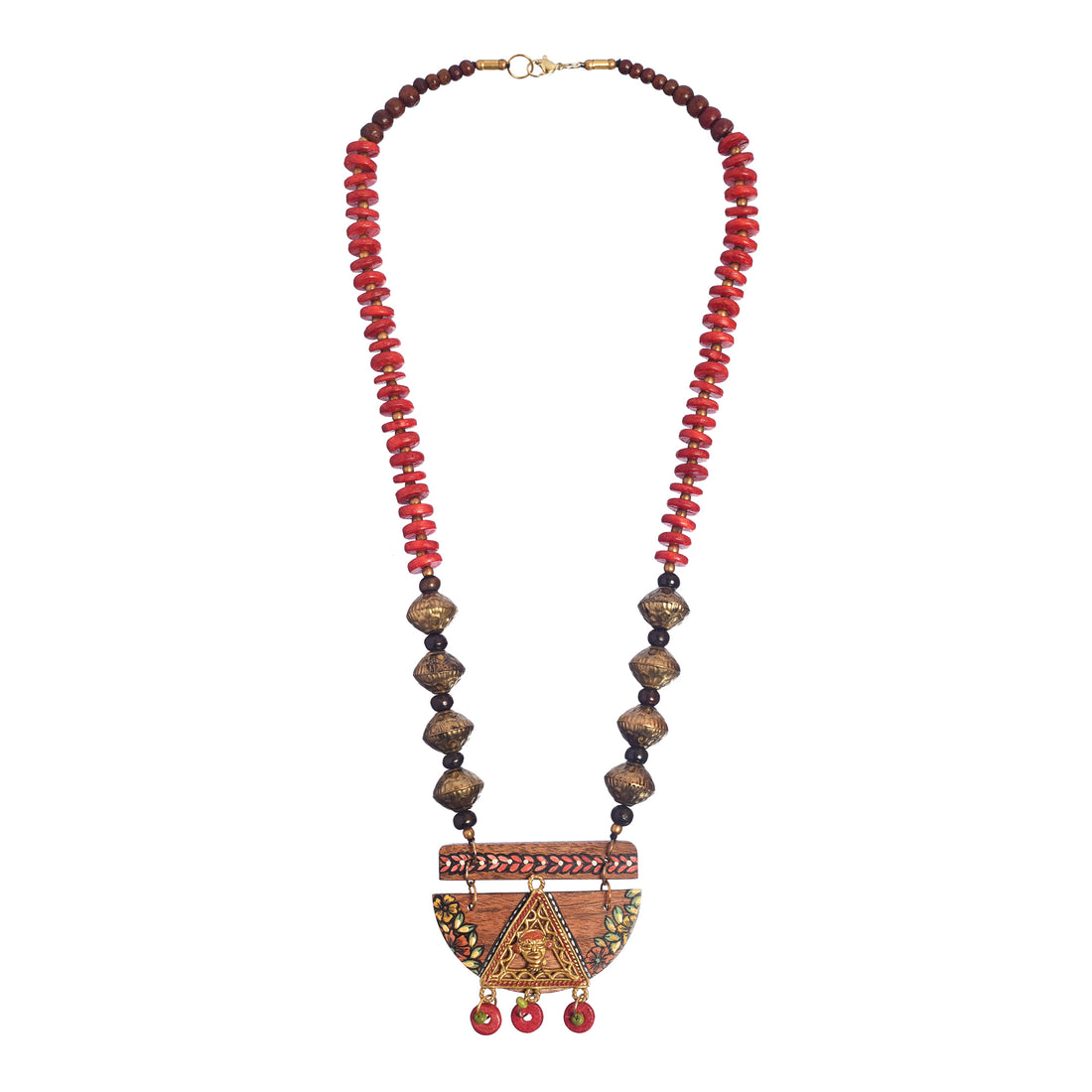 The Pharaoh' Handcrafted Tribal Dhokra Necklace