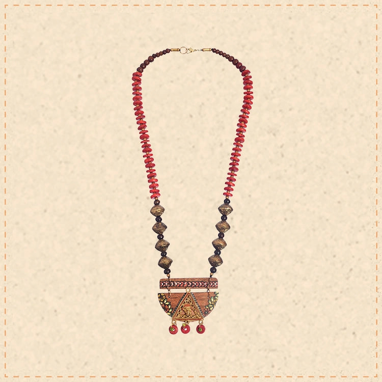 The Pharaoh' Handcrafted Tribal Dhokra Necklace