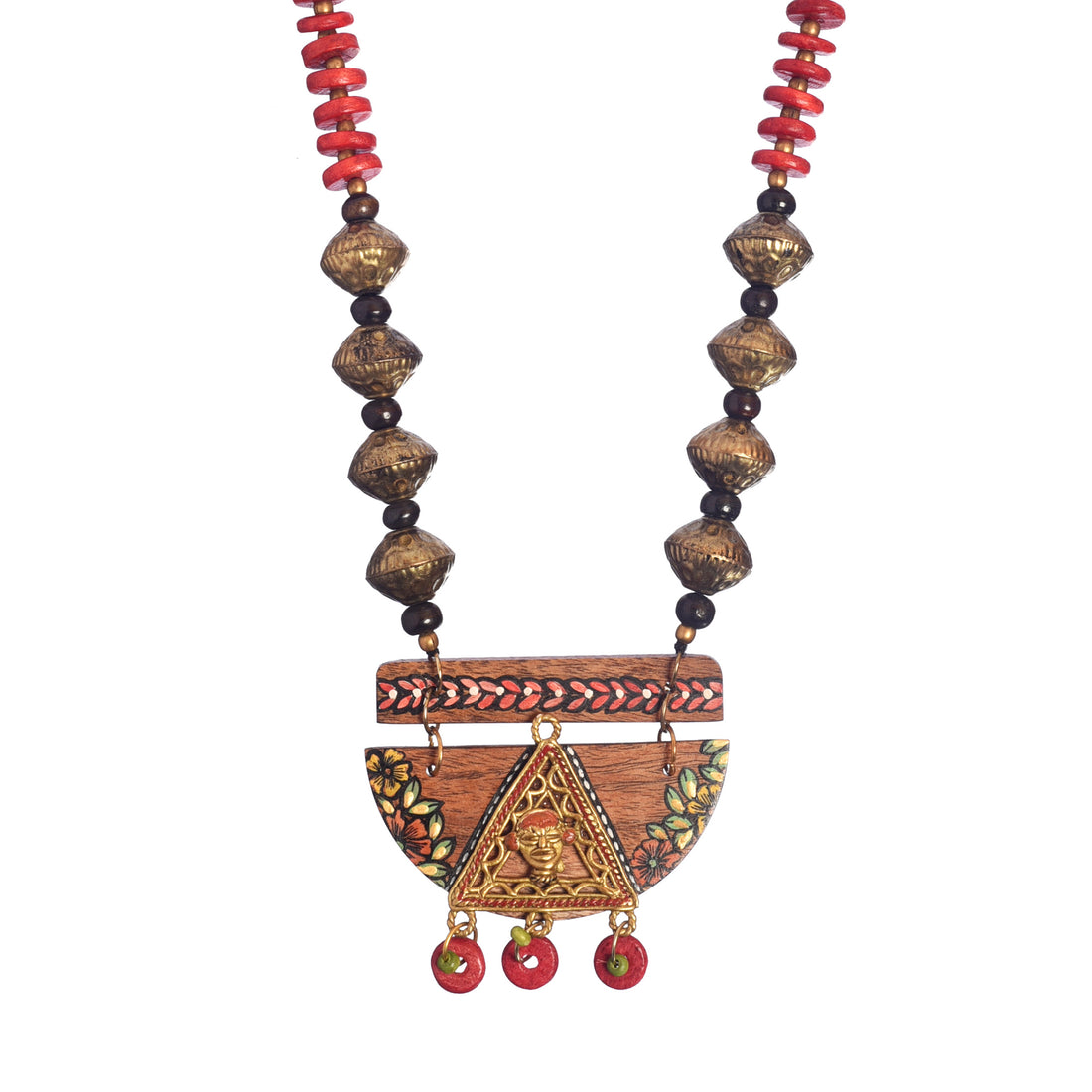 The Pharaoh' Handcrafted Tribal Dhokra Necklace