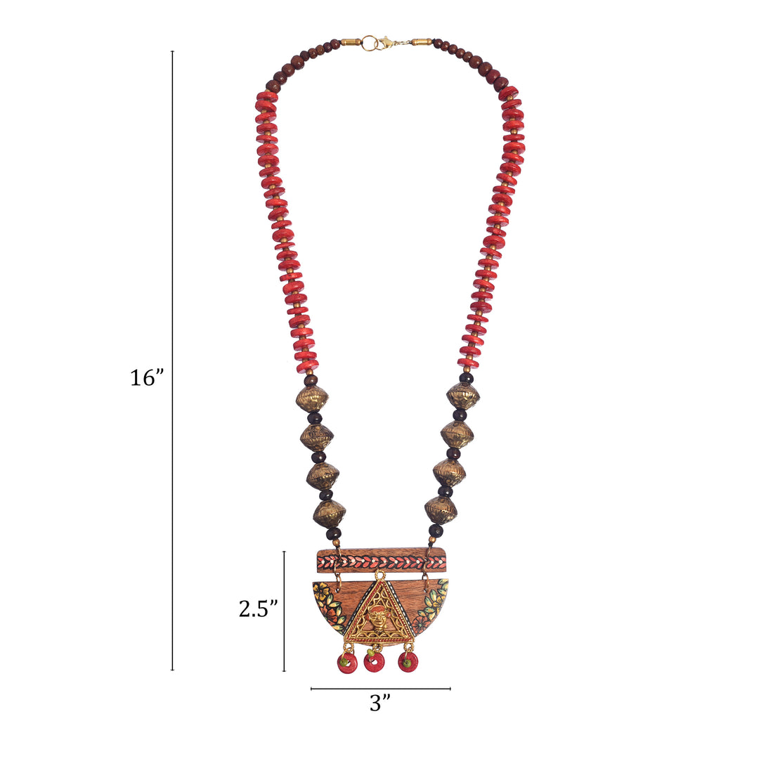 The Pharaoh' Handcrafted Tribal Dhokra Necklace