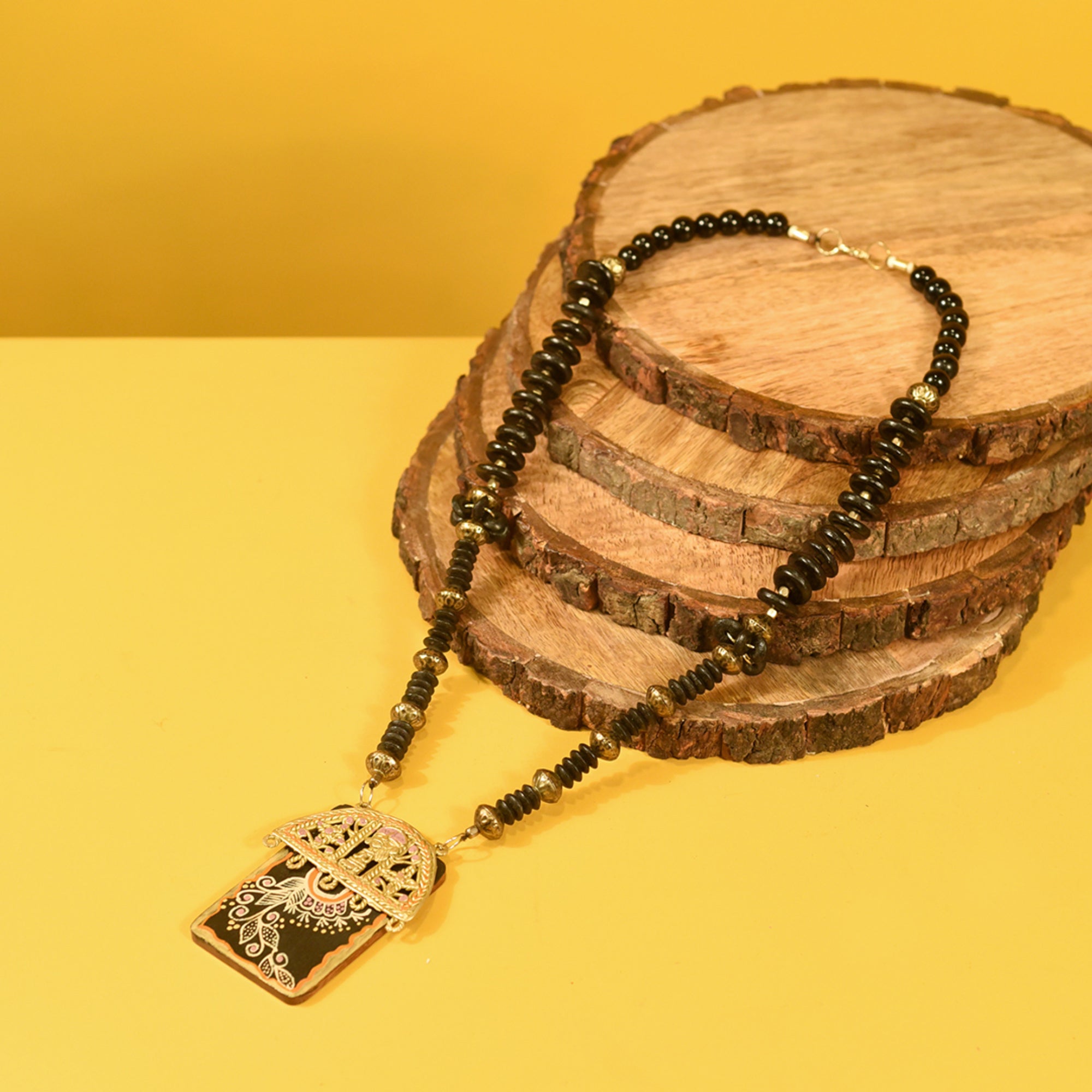Black Kingdom Of Nile Handcrafted Necklace
