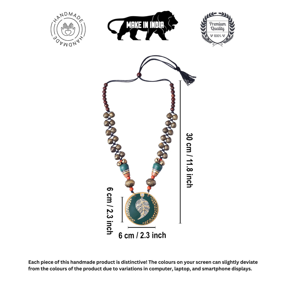 Verdant Leaf Brass Necklace