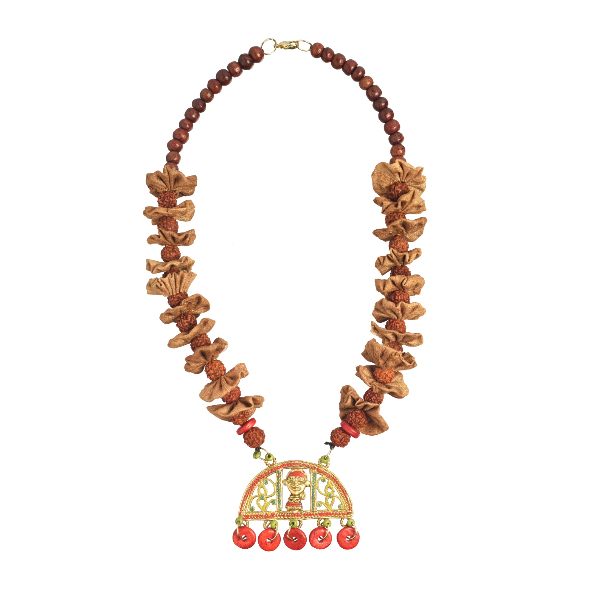 The Empress Moon Handcrafted Tribal Dhokra Necklace