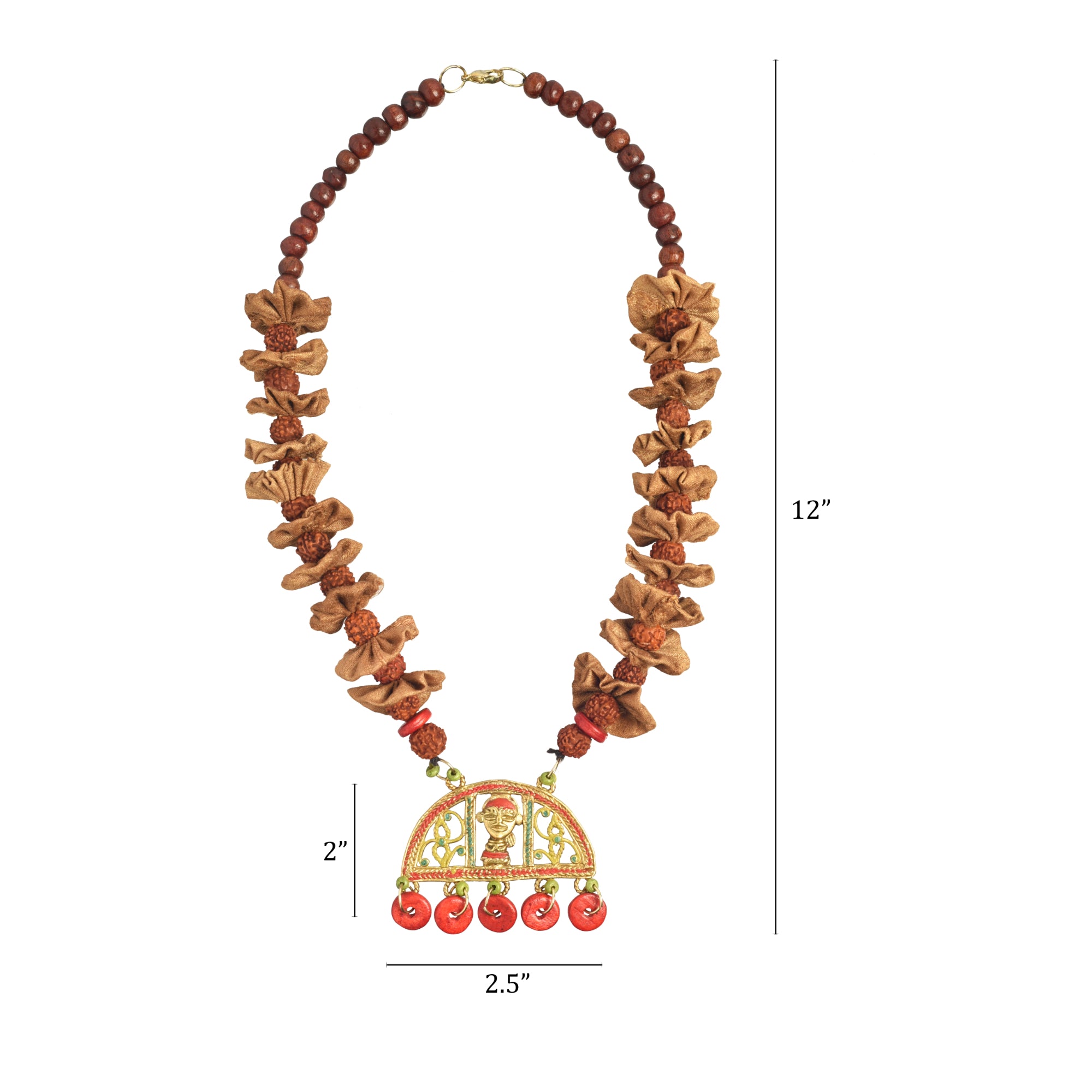 The Empress Moon Handcrafted Tribal Dhokra Necklace