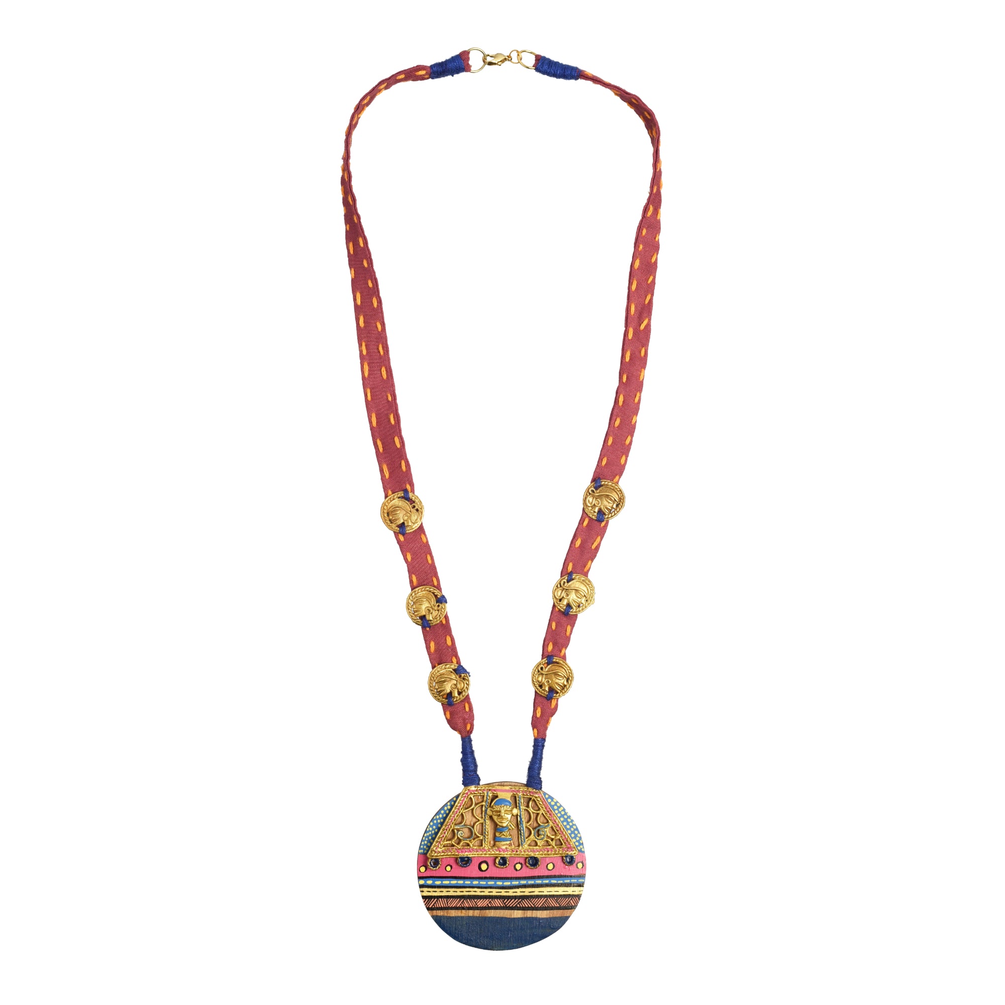 The Empress Procession Hancrafted Tribal Dhokra Necklace