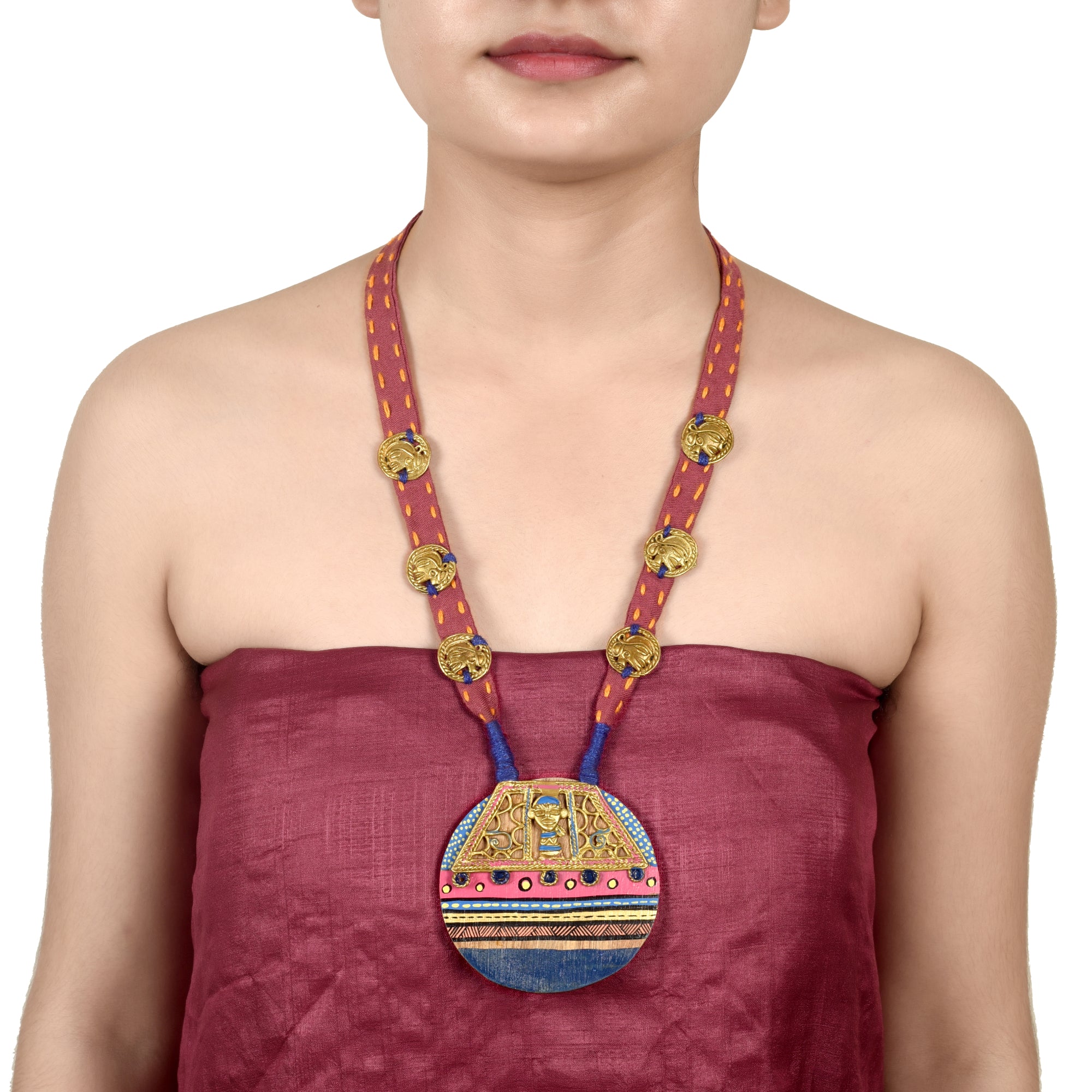 The Empress Procession Hancrafted Tribal Dhokra Necklace