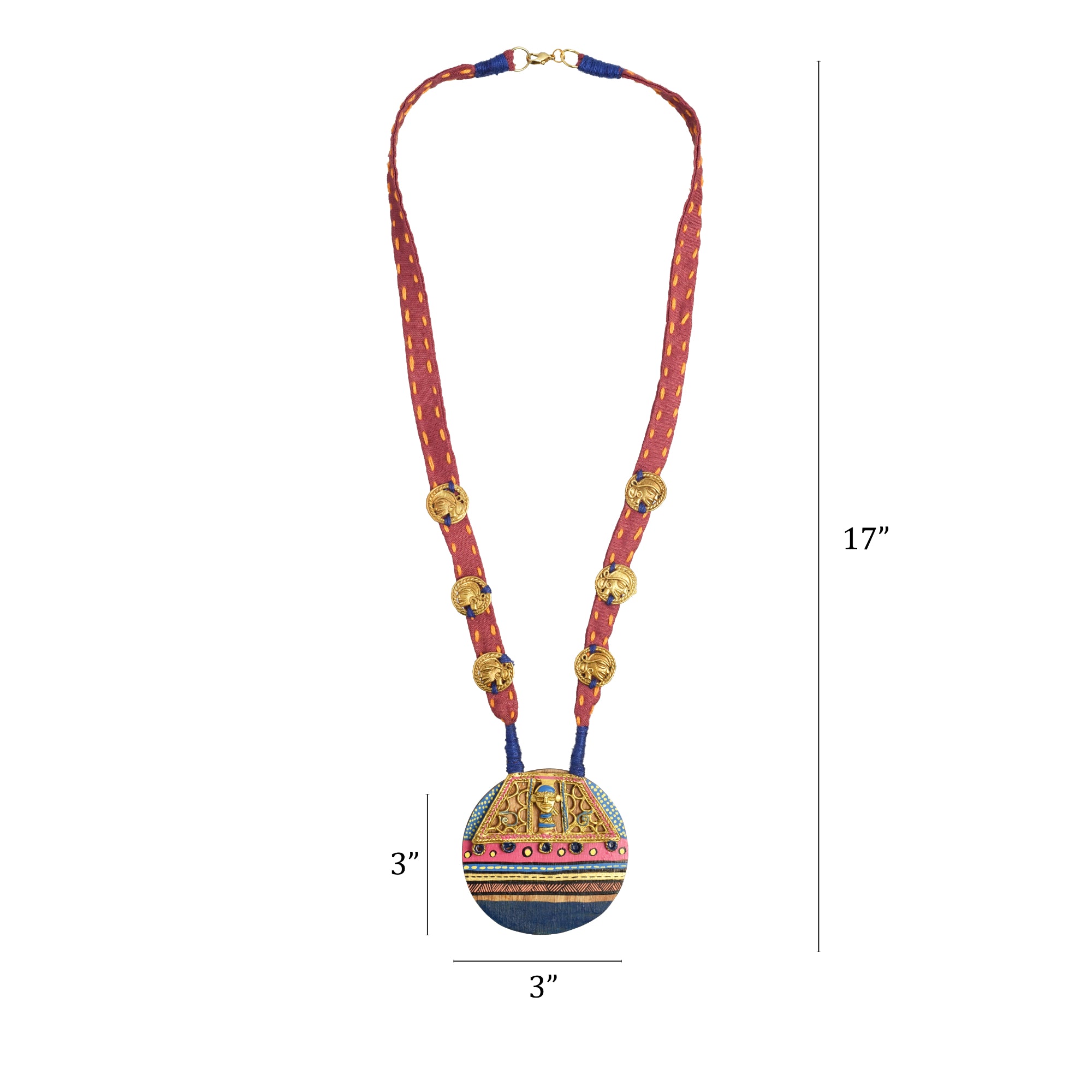 The Empress Procession Hancrafted Tribal Dhokra Necklace