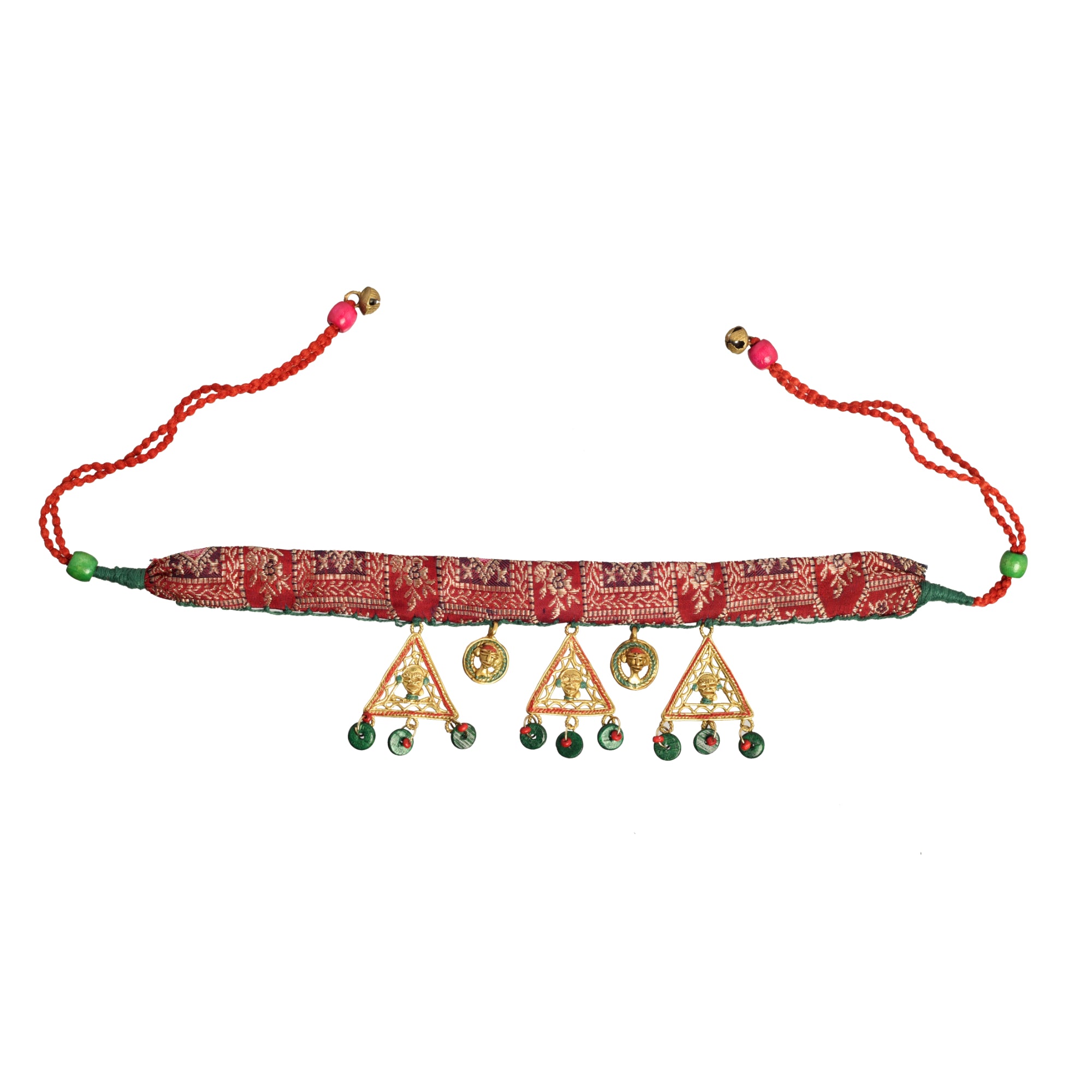 The Empress Trinity Handcrafted Tribal Dhokra Necklace