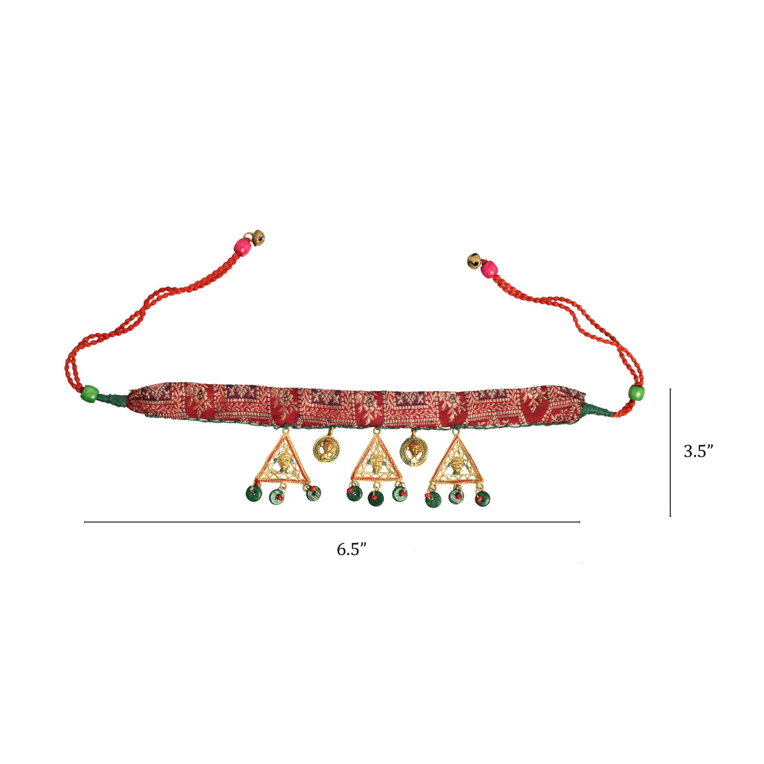 The Empress Trinity Handcrafted Tribal Dhokra Necklace