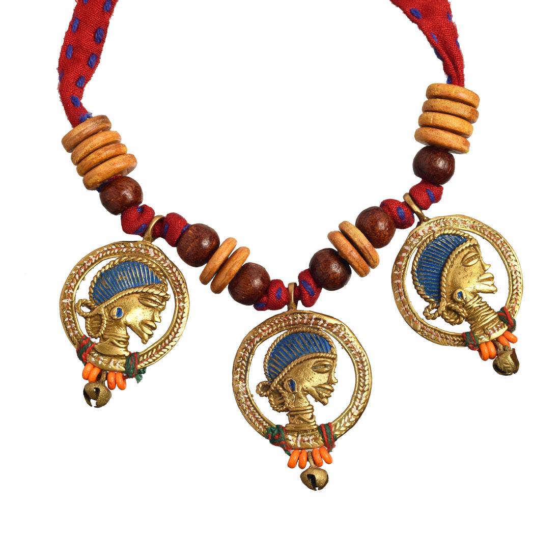 The Waiting Empress Handcrafted Tribal Dhokra Necklace