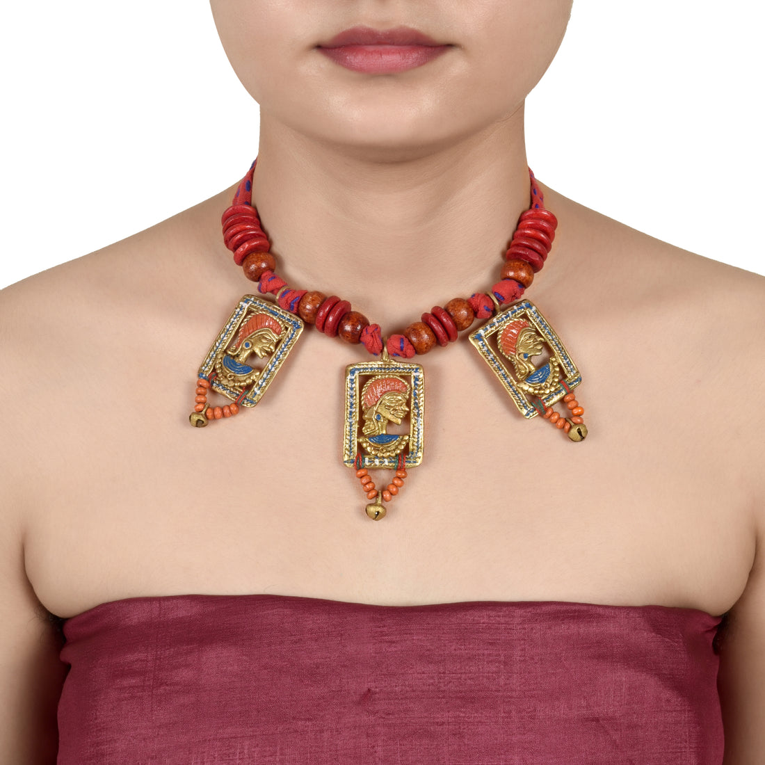 The Empress in Window Handcrafted Tribal Dhokra Necklace