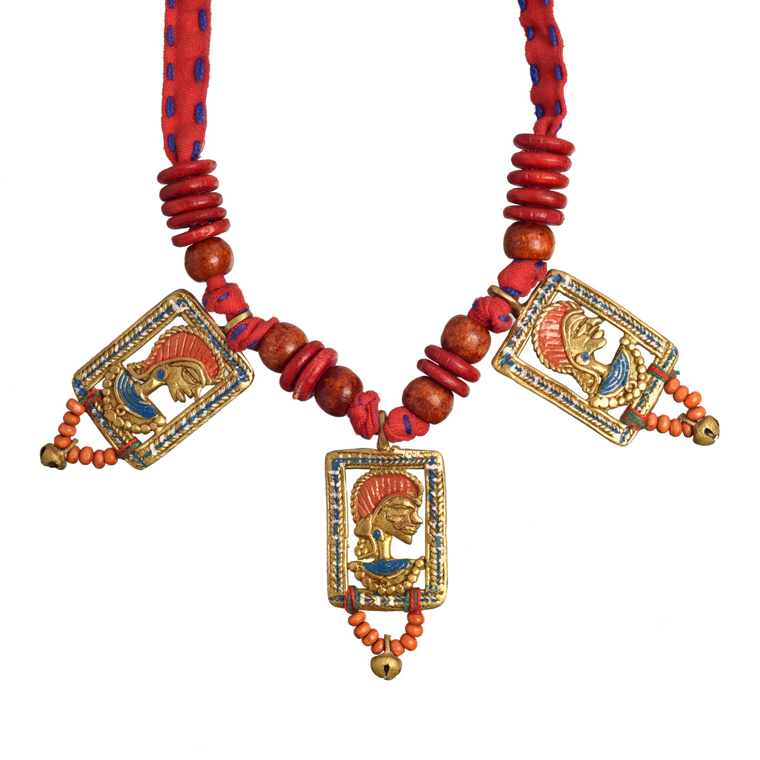 The Empress in Window Handcrafted Tribal Dhokra Necklace