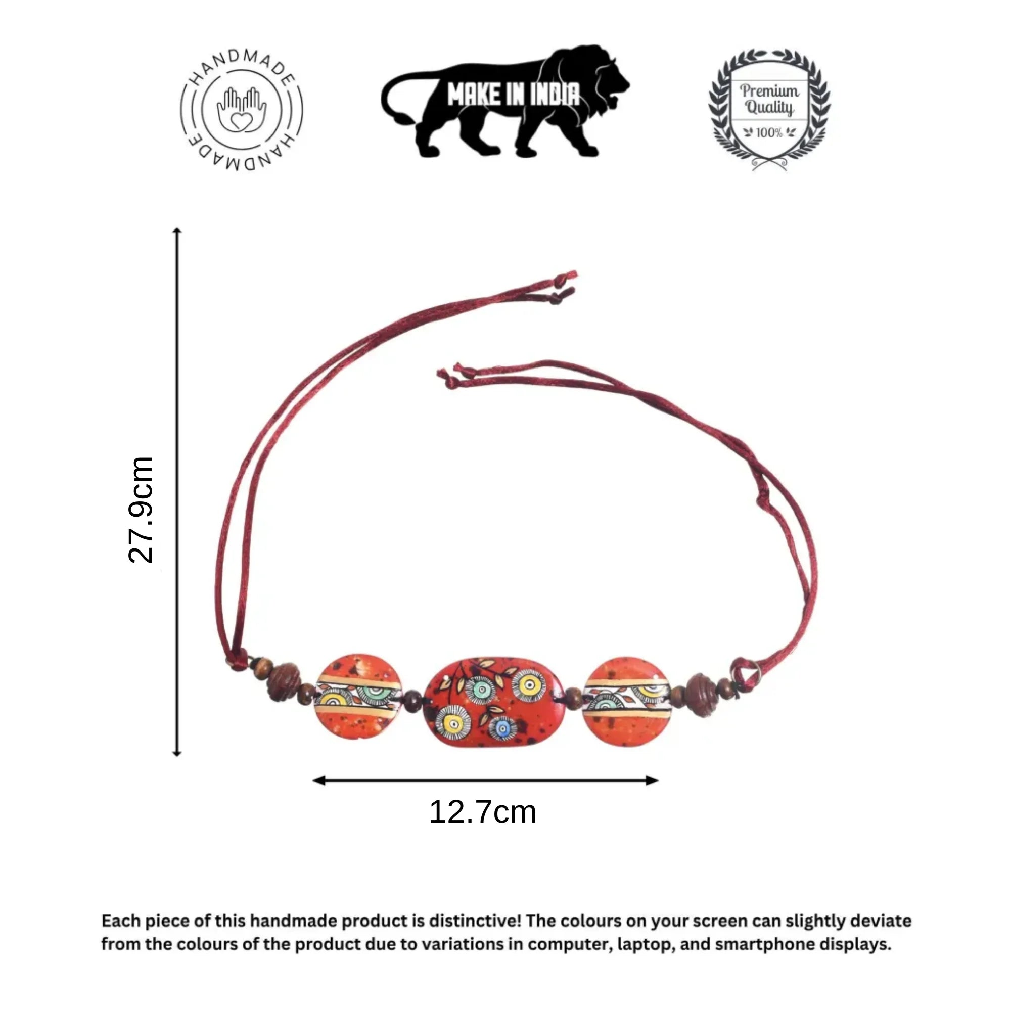 Kaleidoscope Keepsake Locket Handcrafted Ethnic Necklace