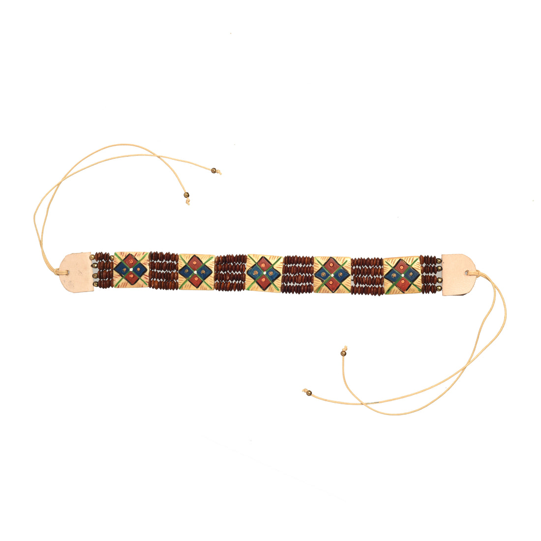 The Guards Of Empress III Handcrafted Tribal Dhokra Square Choker