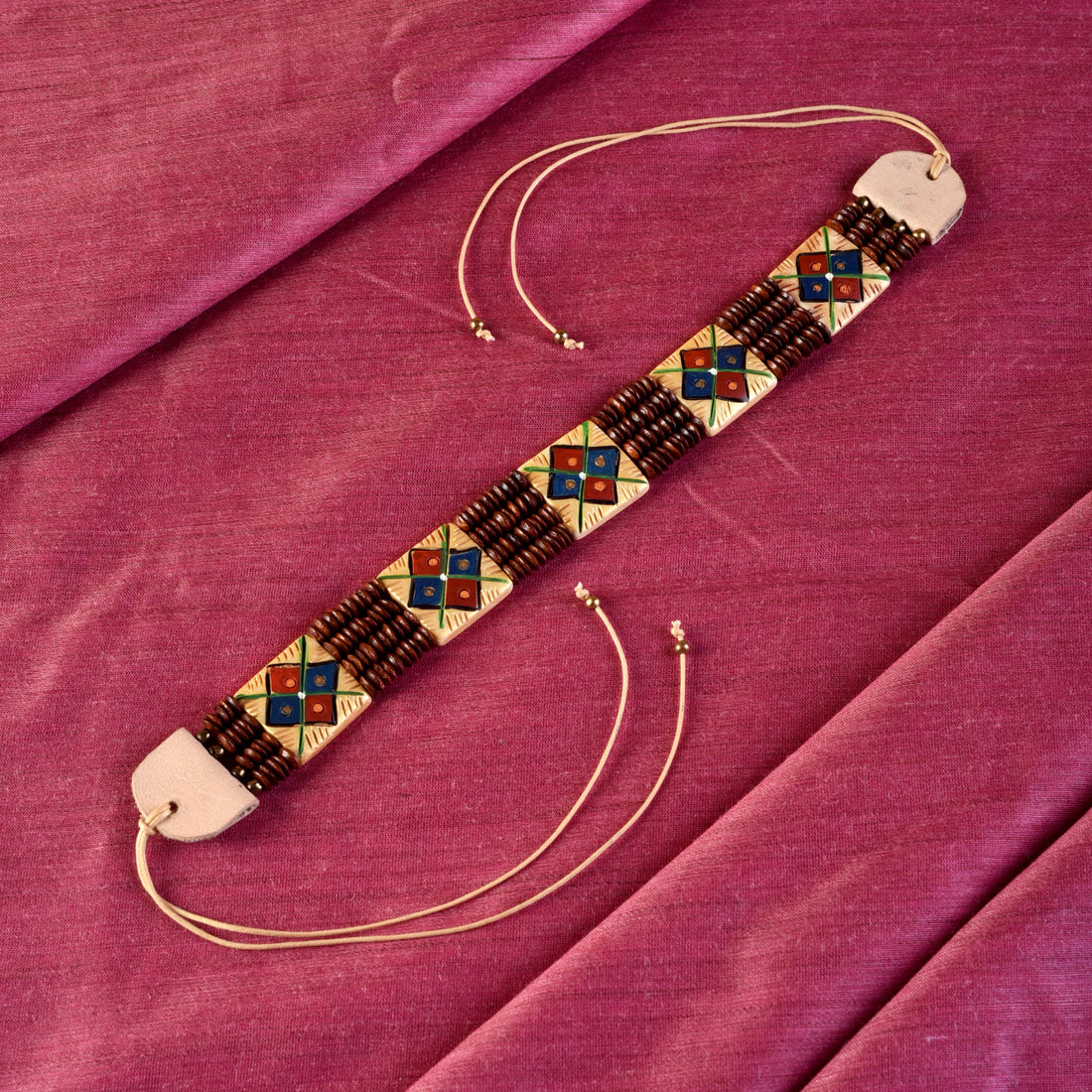 The Guards Of Empress III Handcrafted Tribal Dhokra Square Choker