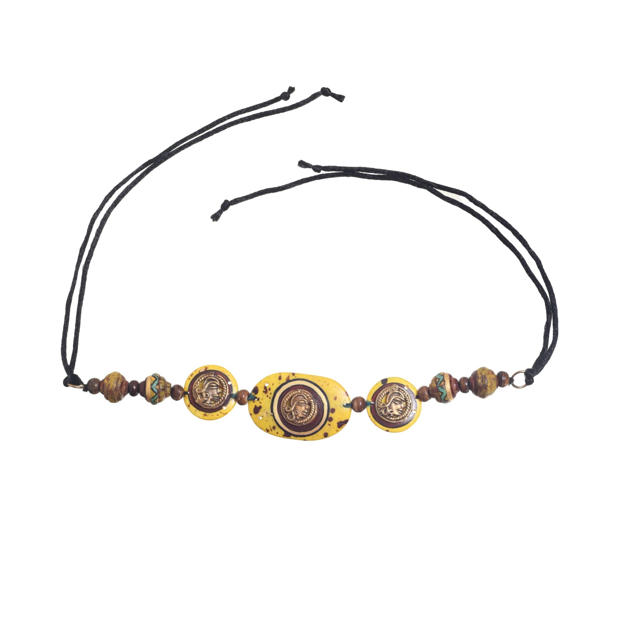 Artisanal Wanderlust Amulet Handcrafted Ethnic Choker Necklace