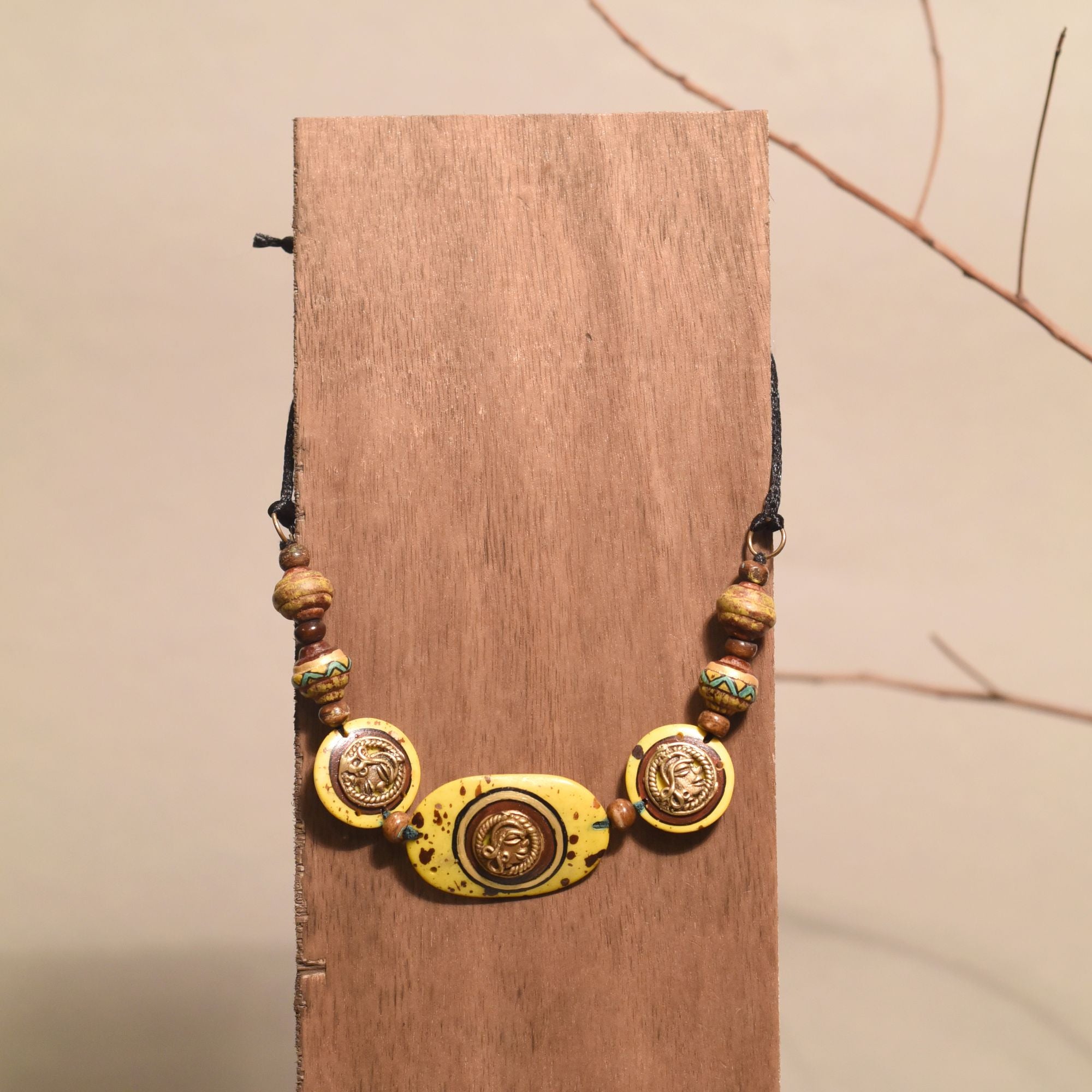Artisanal Wanderlust Amulet Handcrafted Ethnic Choker Necklace