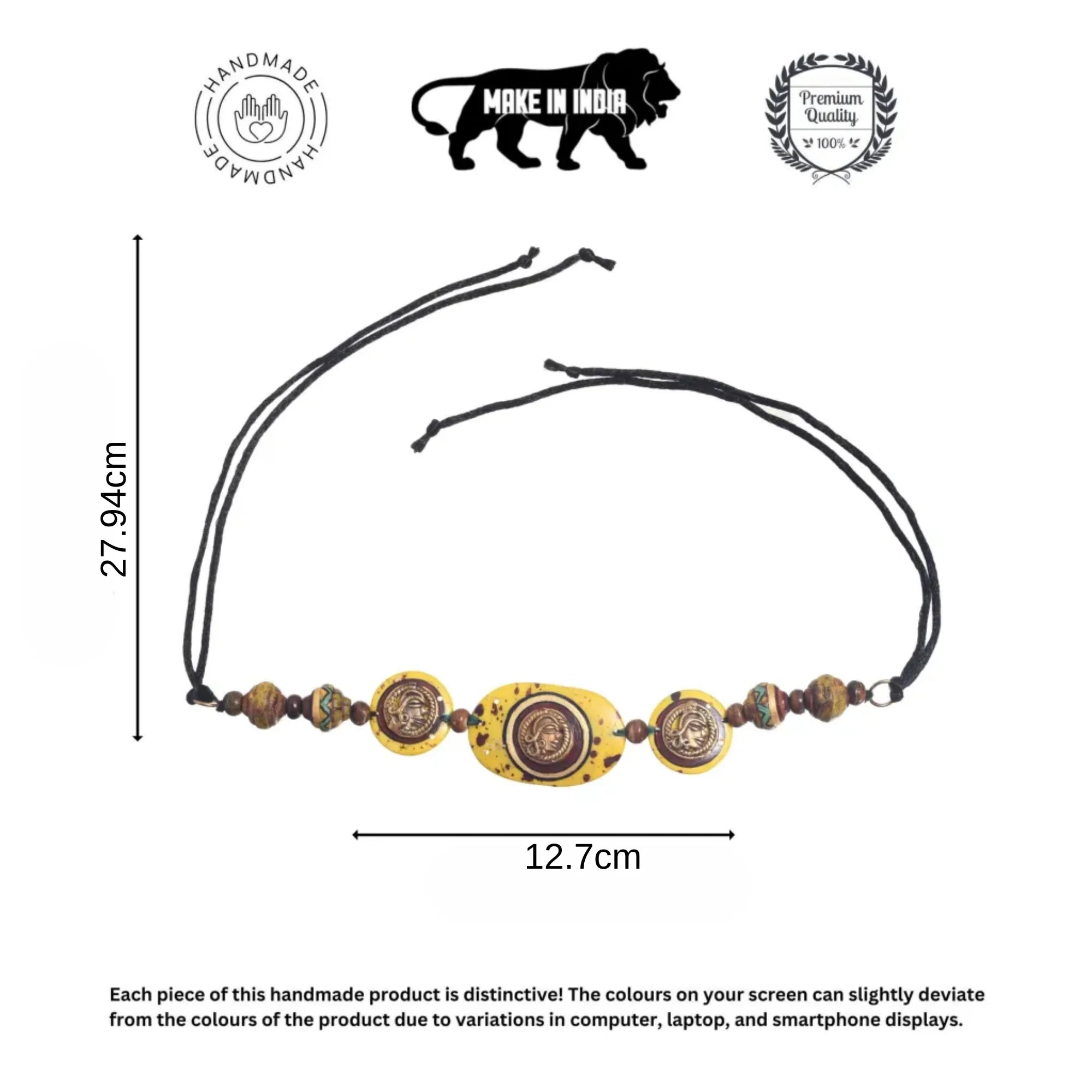 Artisanal Wanderlust Amulet Handcrafted Ethnic Choker Necklace