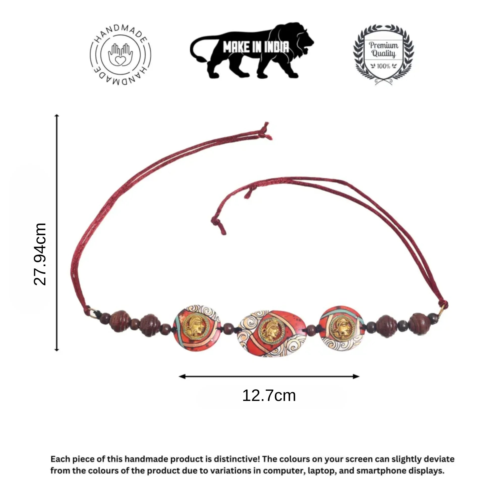 Carnival Kaleidoscope Talisman Handcrafted Ethnic Choker Necklace