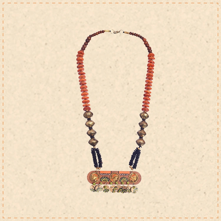 Ina-Mina-Dika' Handcrafted Tribal Dhokra Necklace
