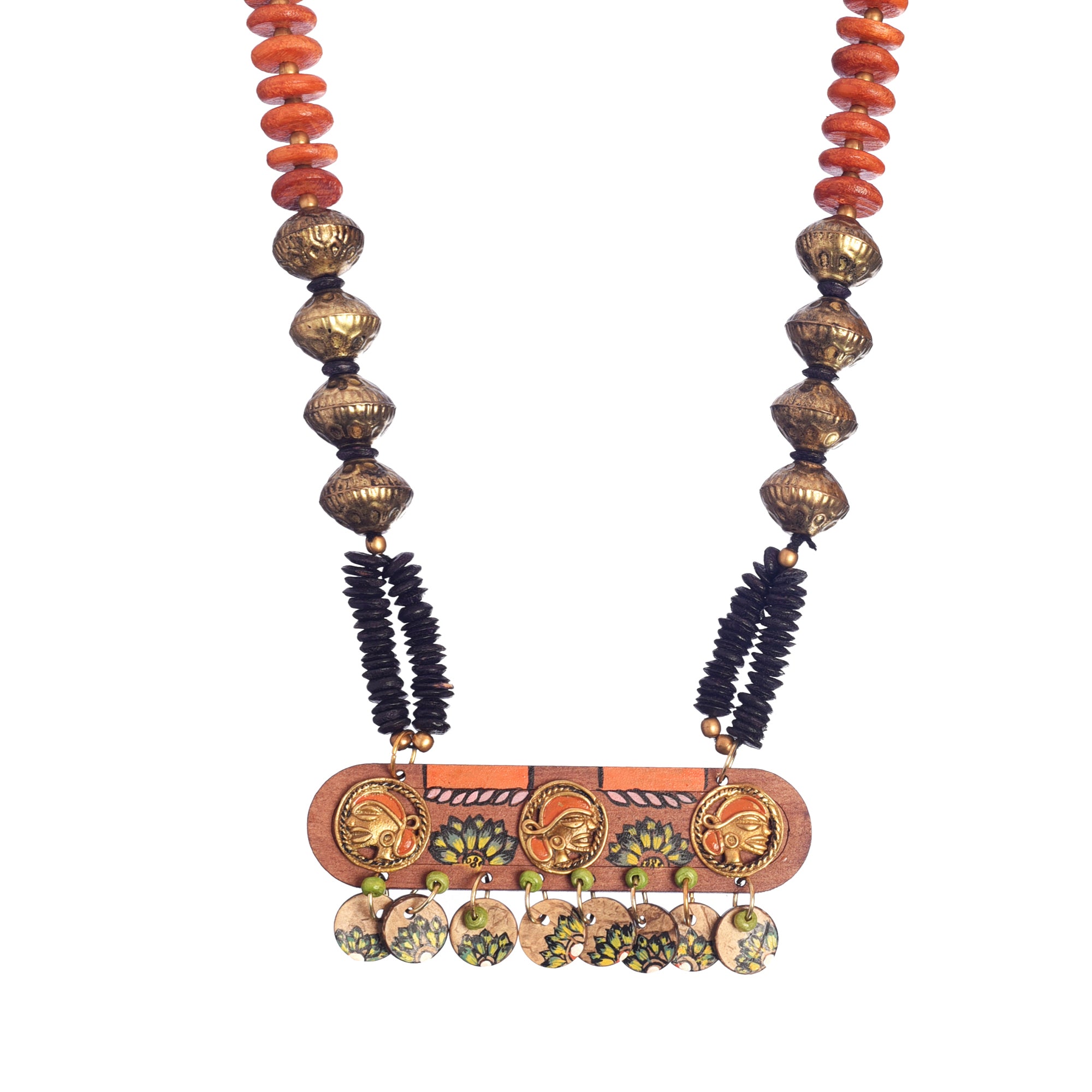 Ina-Mina-Dika' Handcrafted Tribal Dhokra Necklace