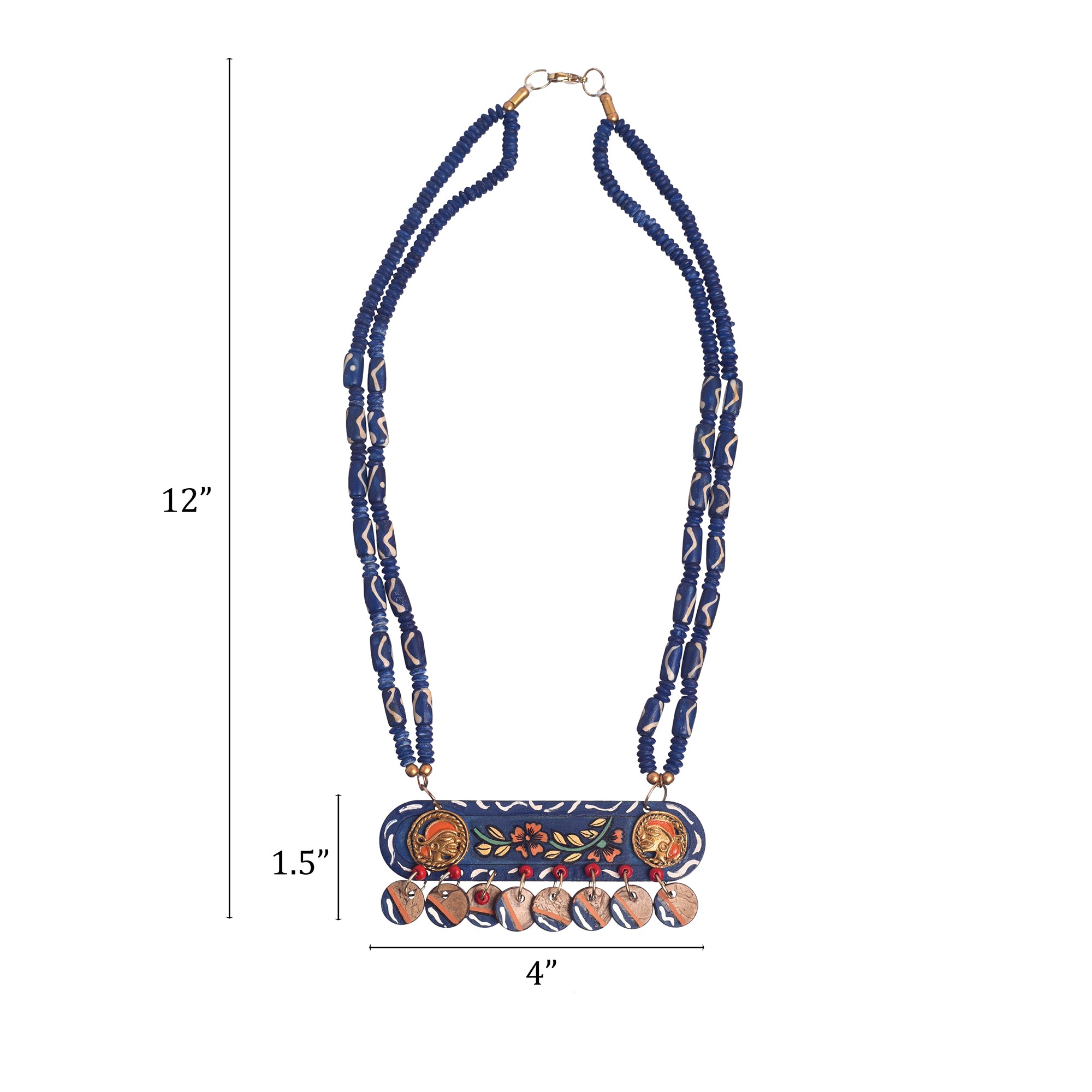 Mona-Lisa' Handcrafted Tribal Dhokra Necklace