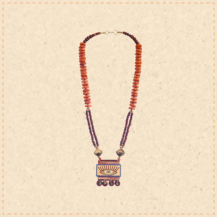 Evil Eye-I' Handcrafted Tribal Dhokra Necklace