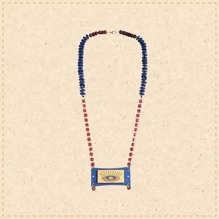 Evil Eye' Round-A Handcrafted Tribal Dhokra Necklace