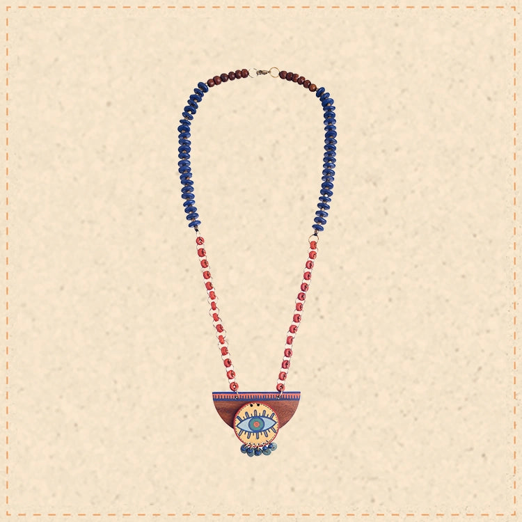 Evil Eye' Round-C Handcrafted Tribal Dhokra Necklace