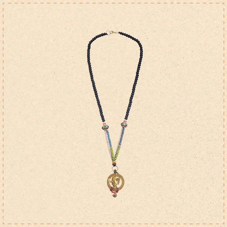 Henna Sunburst Pendant Handcrafted Ethnic Necklace
