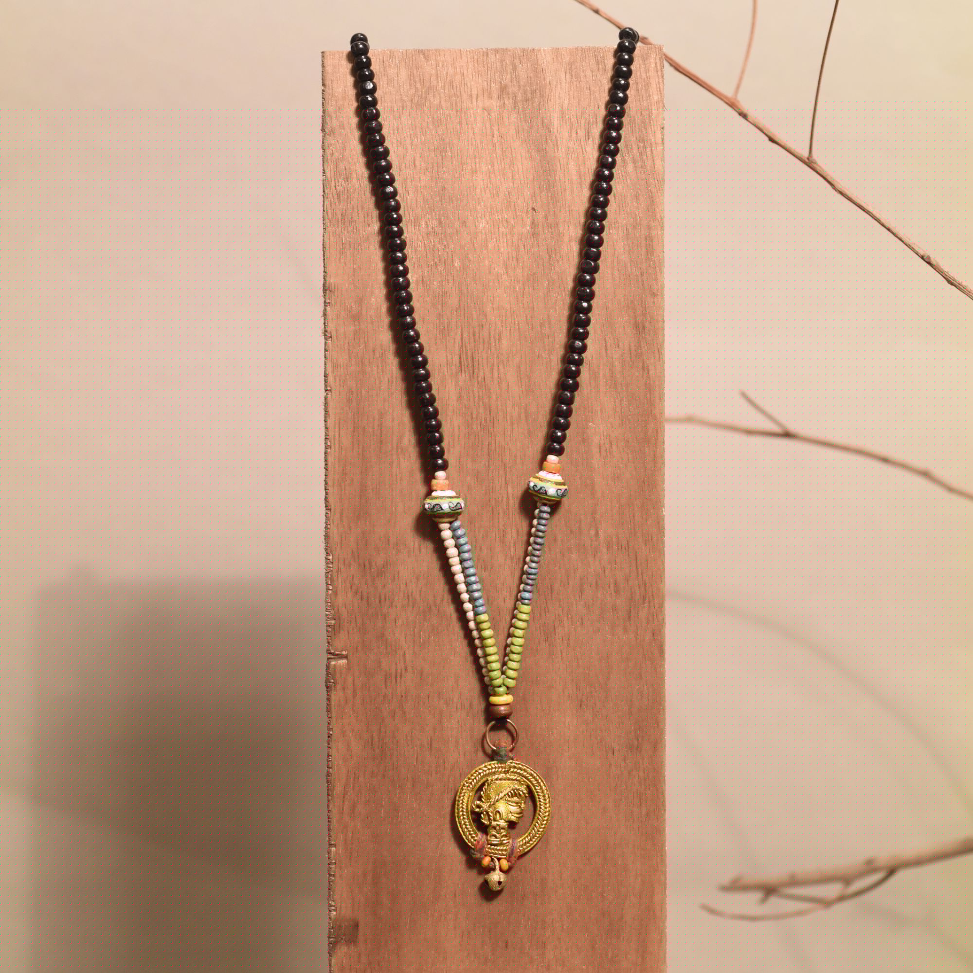 Henna Sunburst Pendant Handcrafted Ethnic Necklace