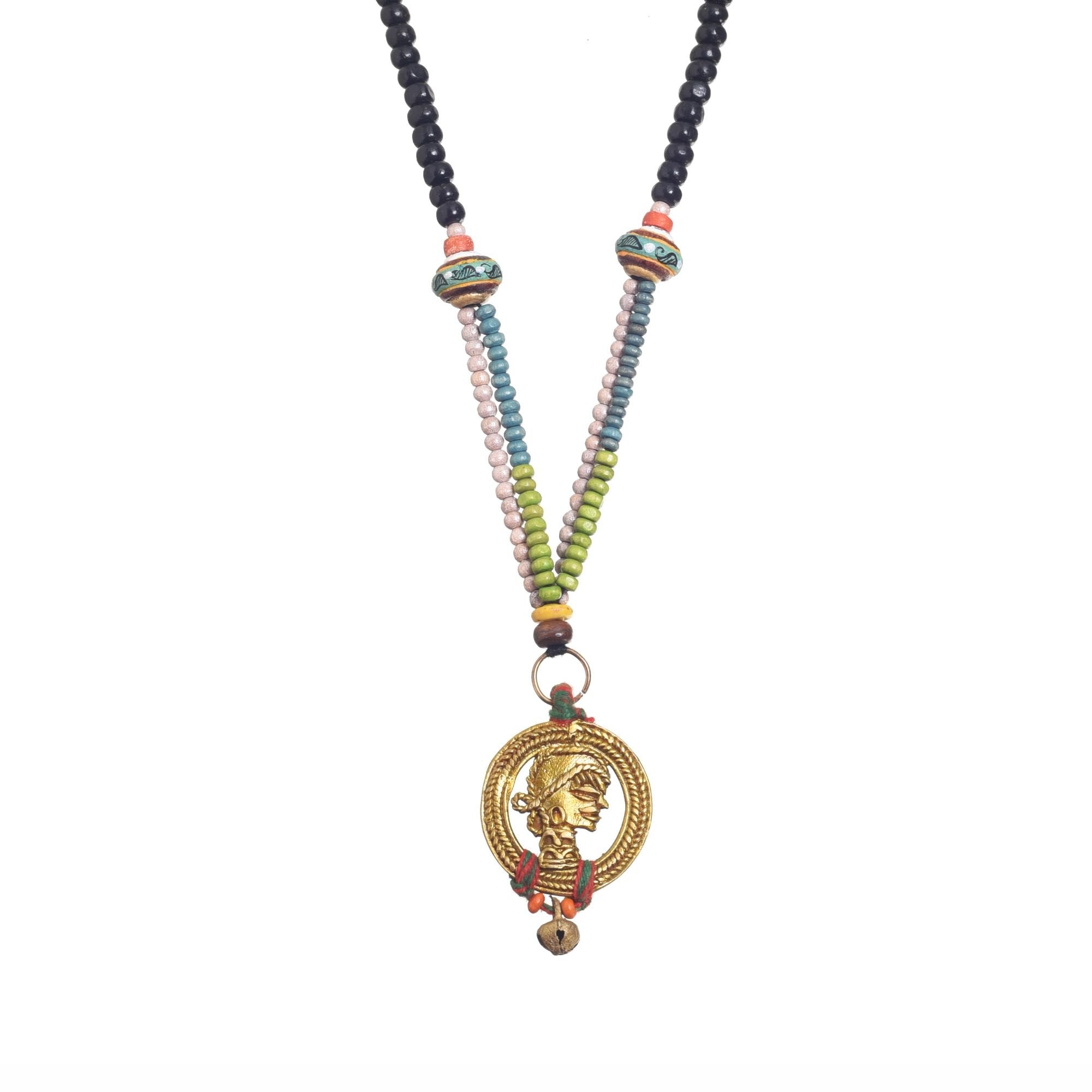 Henna Sunburst Pendant Handcrafted Ethnic Necklace