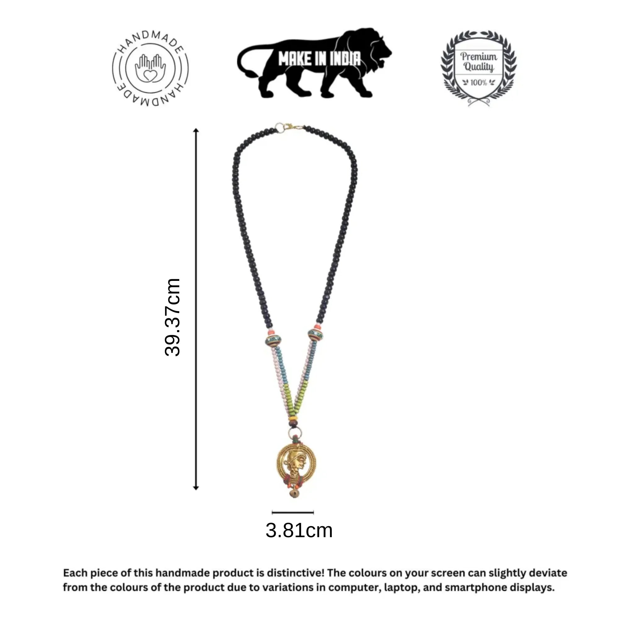 Henna Sunburst Pendant Handcrafted Ethnic Necklace