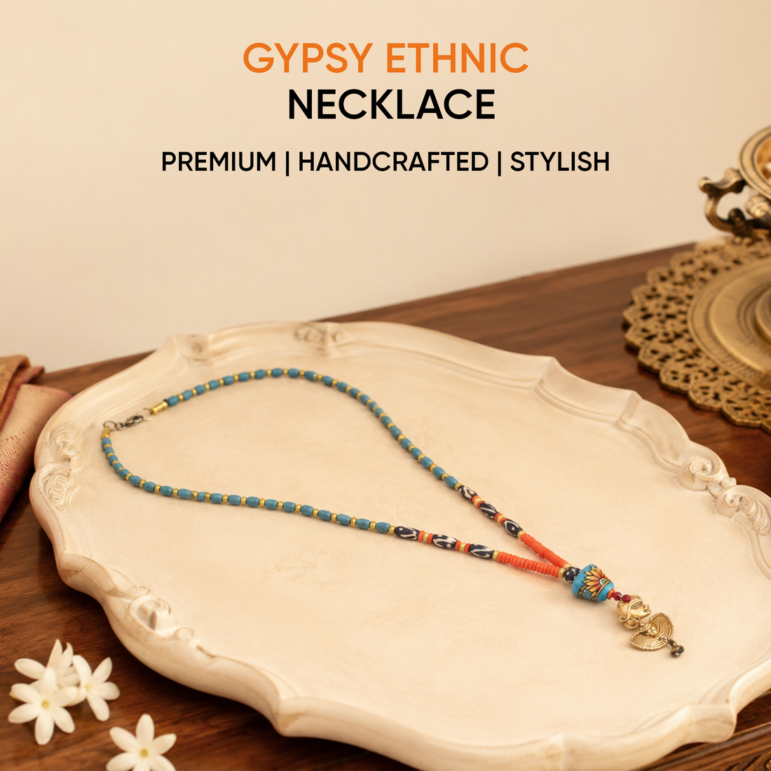 Gypsy Wanderer Talisman Handcrafted Ethnic Necklace
